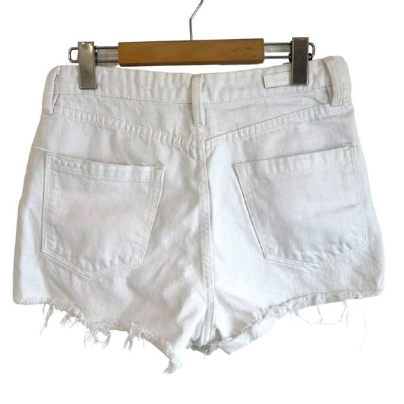 Blank NYC White The Reeve Ultra Hi-Rise Frayed Hem Jean Shorts Size 27 - Picture 2 of 5